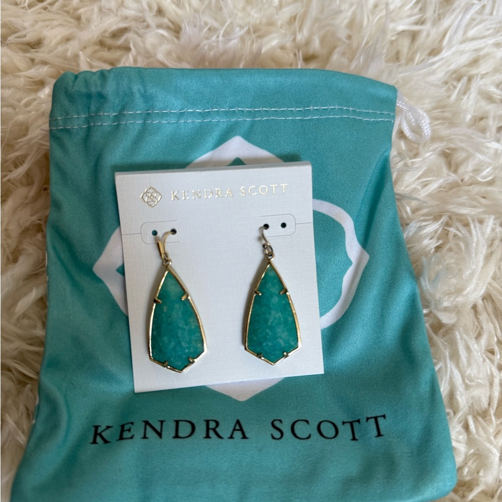 Kendra Scott Carla Amazonite Statement Earrings - image 1